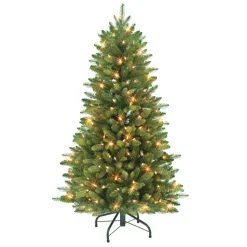 Puleo International 4.5' Pre-Lit Slim Westford Spruce Tree Sale