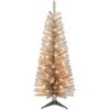 Puelo International Puleo International 4.5' Pre-Lit Rose Gold Tinsel Tree 70 Clear Lights Outlet