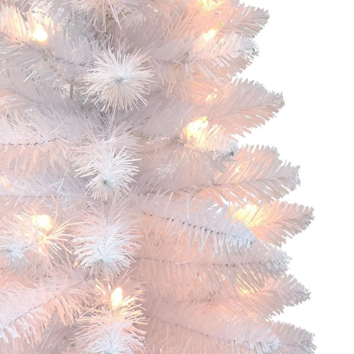 Puelo International Puleo International 3' Pre-Lit White Tree W/ 50 Lights & Burlap Base