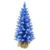 Puelo International Puleo International 3' Pre-Lit Fashion Blue Tree In Burlap Sale