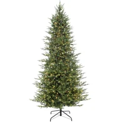 Puleo International 9' Pre-Lit Slim Balsam Fir Christmas Tree Discount