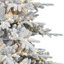 Puleo International 7' Pre-Lit Flocked Utah Fir Tree, 500 Led Lights Online