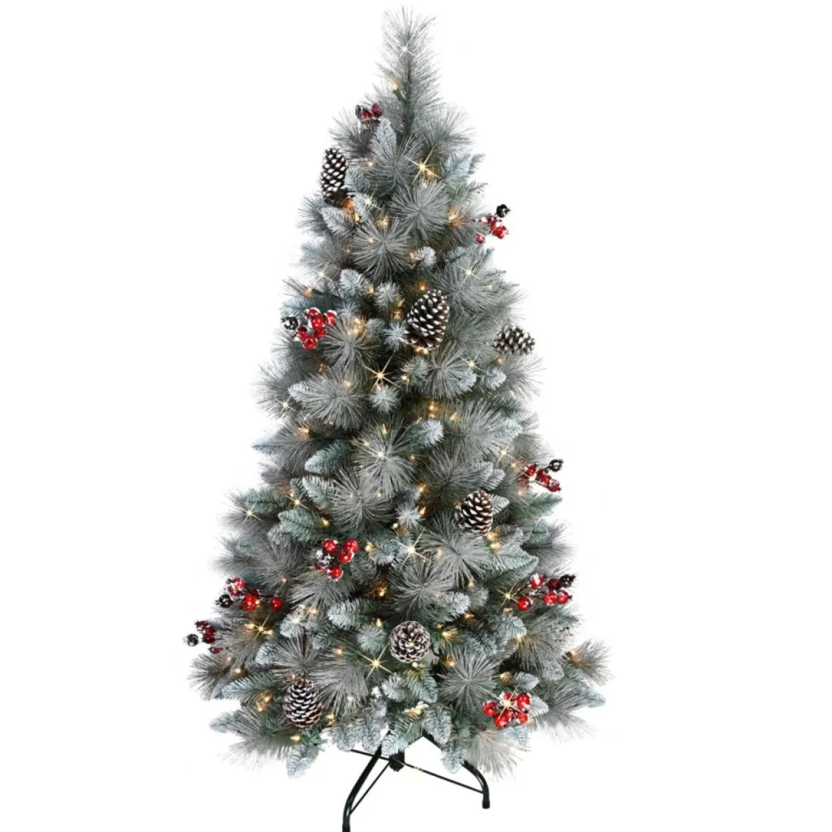 Puleo International 4.5' Pre-Lit Potted Sterling Pine Christmas Tree Online