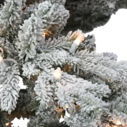 Puelo International Puleo International 7.5' Pre-Lit Slim Flocked Utah Fir Tree Clearance