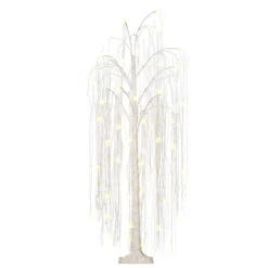 Puleo International 6' Pre-Lit Outdoor Willow Tree W/ 360 Led Lights New