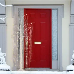 Puleo International 6' Pre-Lit Outdoor Willow Tree W/ 360 Led Lights New