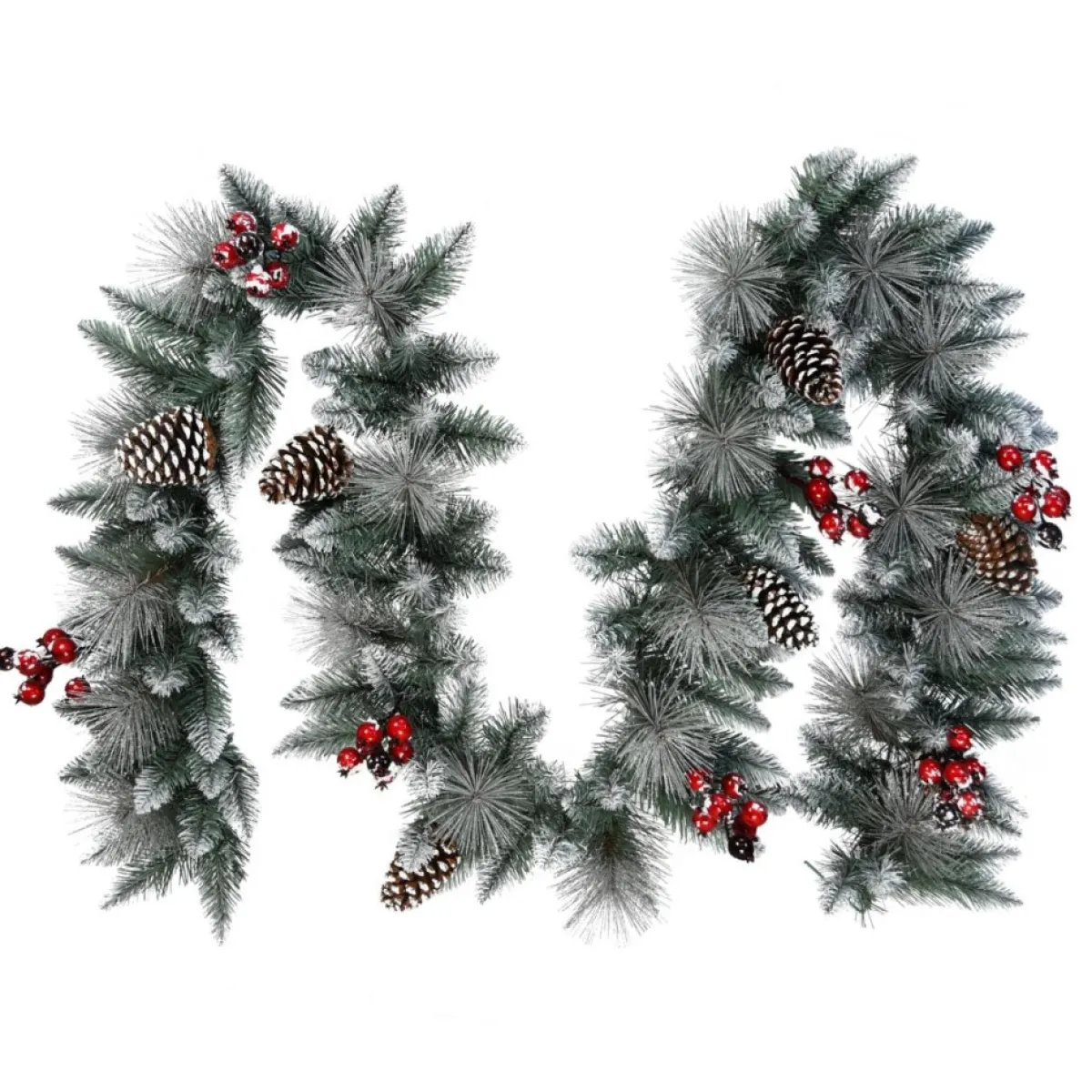 Puleo International 9' Sterling Pine Garland With Silver Glitter Online