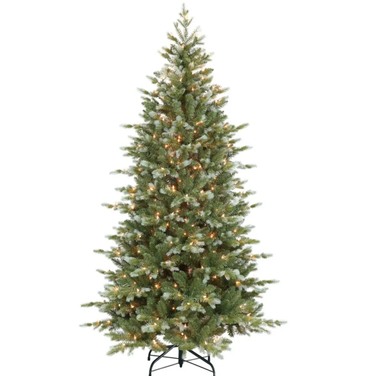 Puleo International Pre-Lit 6.5' Artificial Spruce Tree, Blue/Green