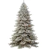 Puleo International Puleo Intl. 7.5' Pre-Lit Royal Fraser Fir Flocked Tree W/ Memory Tips New
