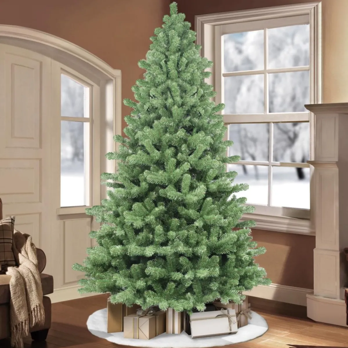 Puleo International Puleo Intl. 7.5' Vermont Spruce Artificial Christmas Tree With Stand Best