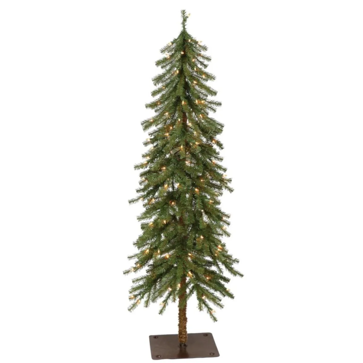 Puleo International Puleo Intl. Pre-Lit 5' Alpine Artificial Christmas Tree, Green Online