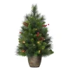 Puleo International Puleo Intl. Prelit 2' Table Top Artificial Christmas Tree In Gold Base Sale