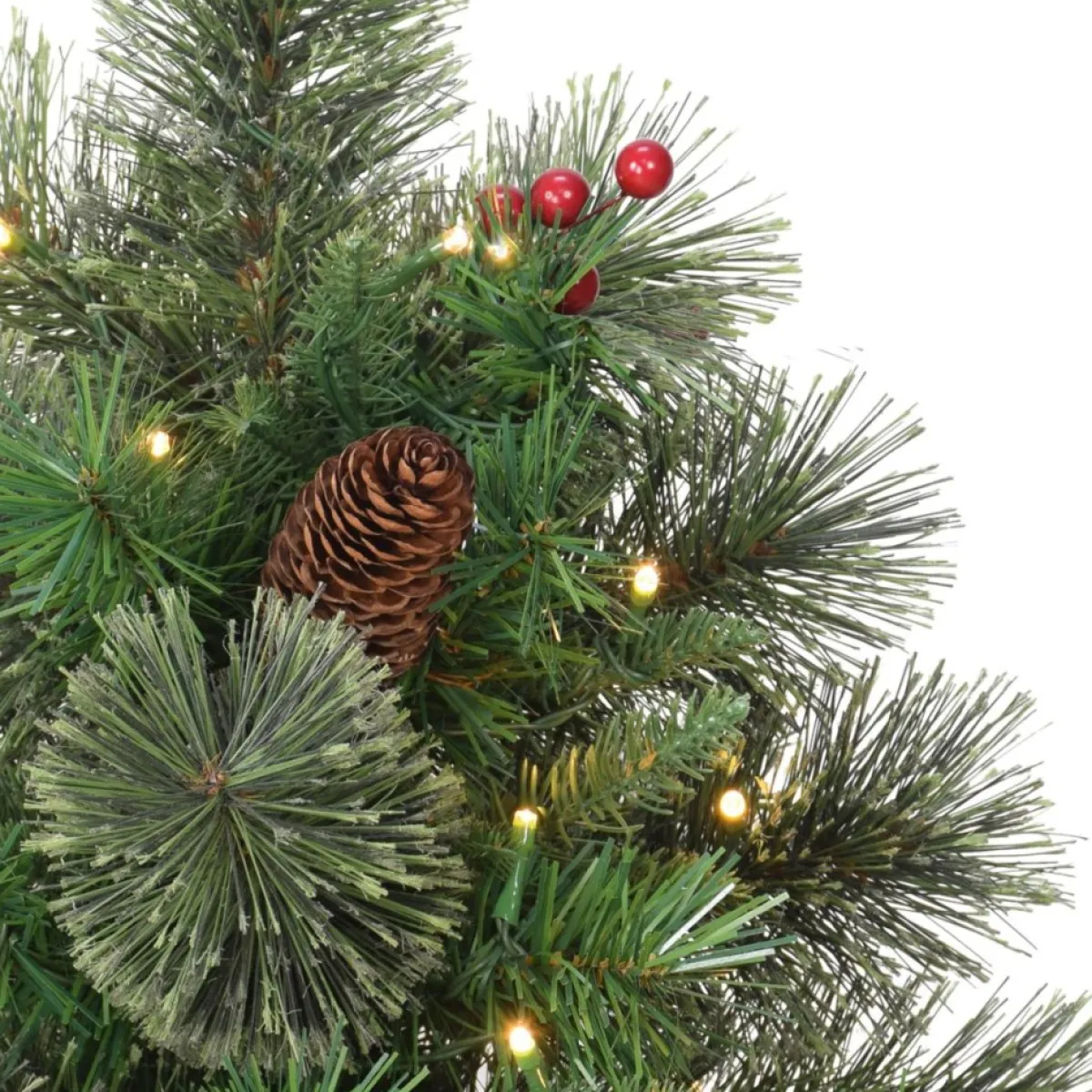 Puleo International Puleo Intl. Pre-Lit 2' Table Top Artificial Christmas Tree In Red Base Clearance