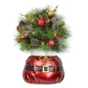 Puleo International Puleo Intl. Pre-Lit Decorated 3' Artificial Christmas Bush In Sac Base Outlet