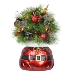 Puleo International Puleo Intl. Pre-Lit Decorated 3' Artificial Christmas Bush In Sac Base Outlet