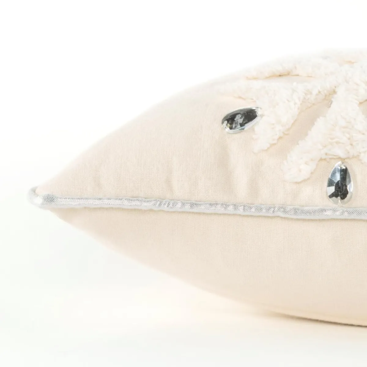 Rizzy Home Christmas Snowflakes With Mirrored Accents 14"X20" Pillow Best