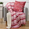 Sara B . Candy Cane Stripe Throw & Pillow Set Discount