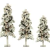 Almo Set Of 3 Snowy Alpine Trees With Clear Lights (2-Ft. 3-Ft. 4-Ft.) Discount