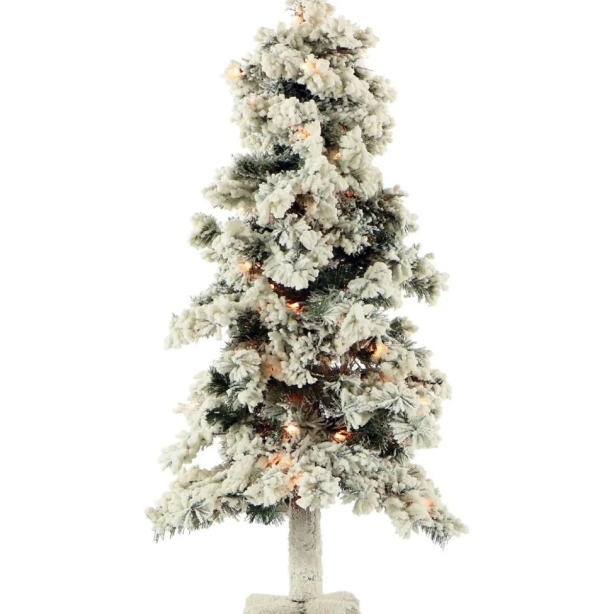 Almo Set Of 3 Snowy Alpine Trees With Clear Lights (2-Ft. 3-Ft. 4-Ft.) Discount