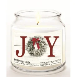 Courtside Market Soy Wax Candle With Essential Oils + Glass Lid - Christmas Joy Sale