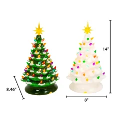 Gerson The Company 13.98" Green Battery-Operated Musical Dolomite Tree New