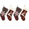 Gerson The Company Faux Fur-Trimmed Buffalo Plaid Stockings Set Of 4