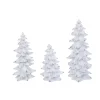 Gerson The Company Set Of 3 Resin White Glitter Winter Trees Online