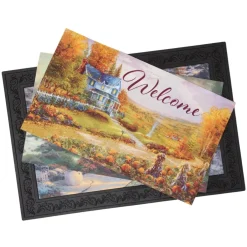 Thomas Kinkade Interchangeable Seasonal Doormat Set Clearance