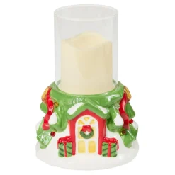 Unmatched Led Festive Tree Candle Holder With Flameless Candle Discount