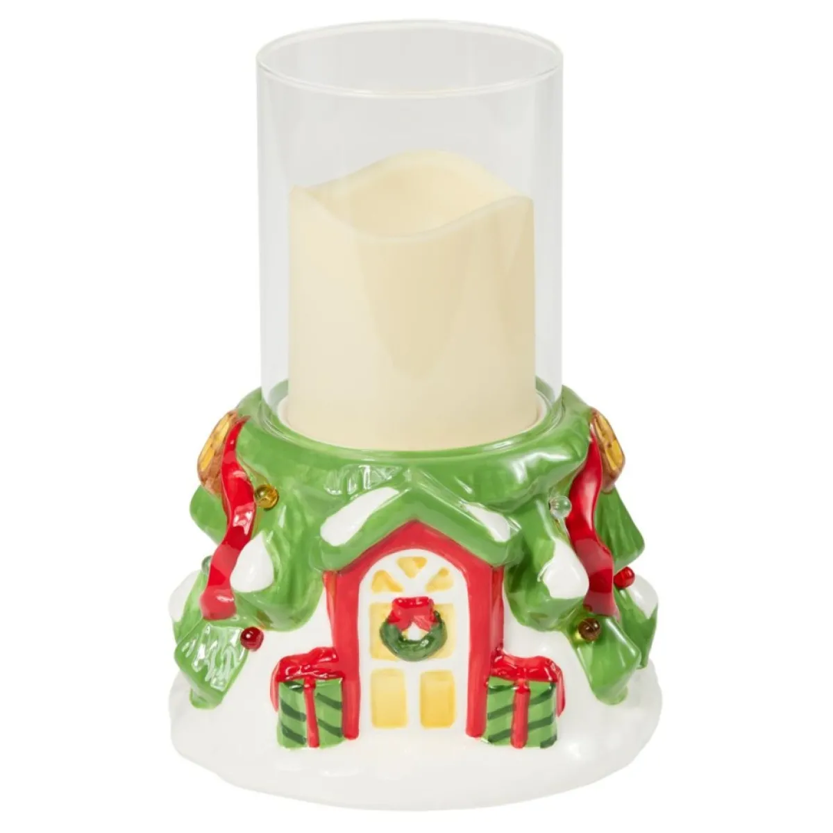 Unmatched Led Festive Tree Candle Holder With Flameless Candle Discount