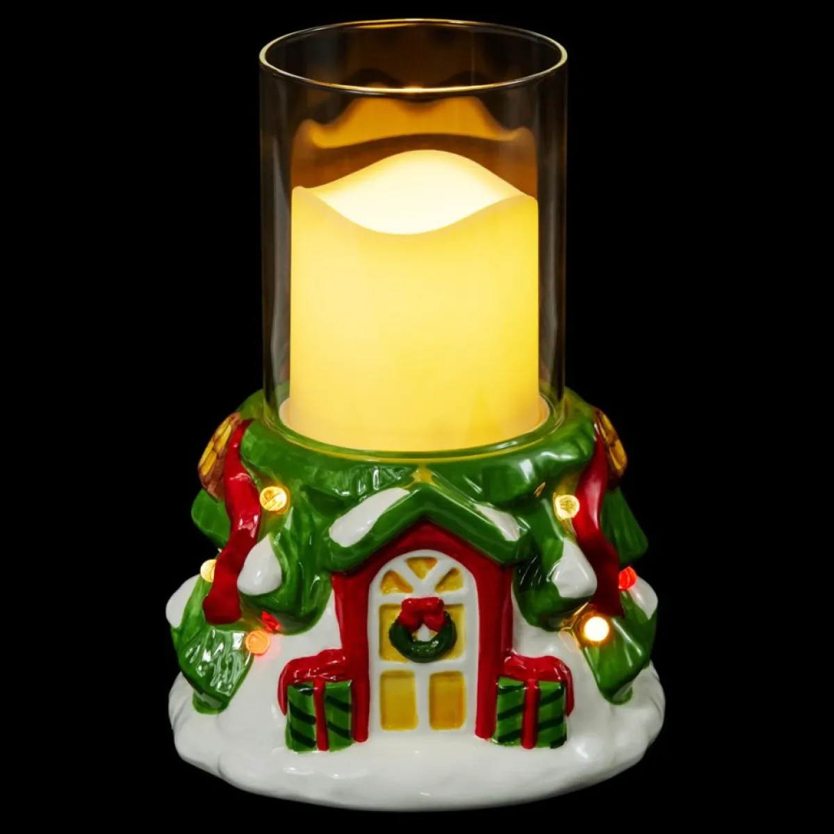 Unmatched Led Festive Tree Candle Holder With Flameless Candle Discount