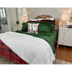 Warm & Cozy Glitter Hem Plush Sheet Set With Extra Pillowcases Best