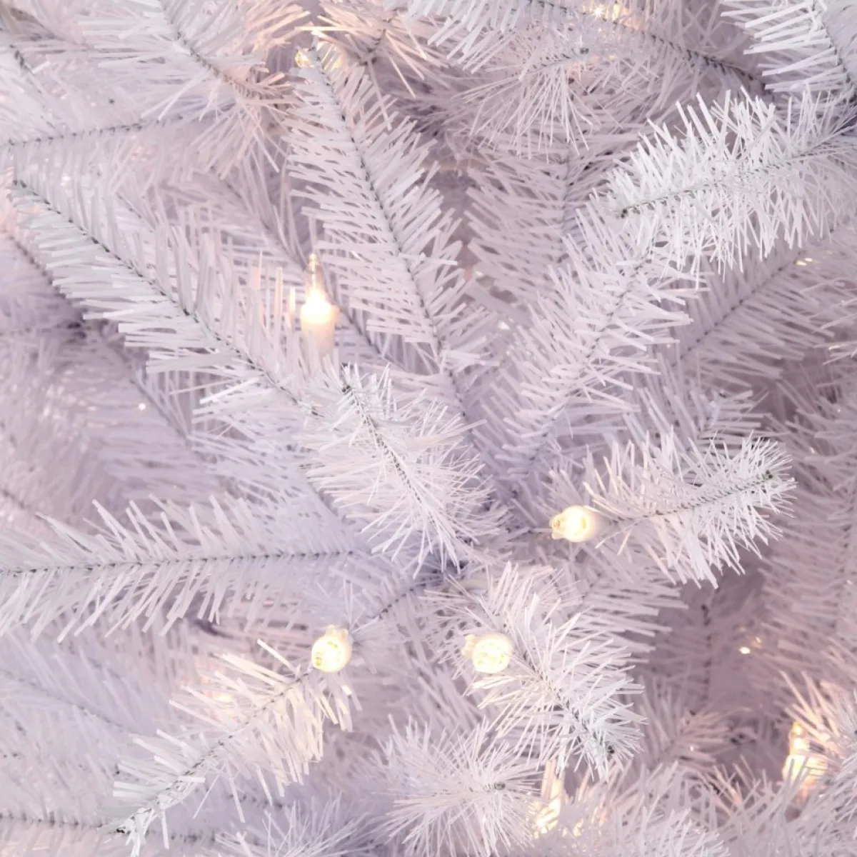 Puleo International White Franklin Fir 4-1/2' Artificial Christmas Tree With Clear Lights Hot