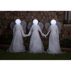 Wind & Weather Illuminated Angel Stakes With 6-Hour Timer - Set Of 3 Discount