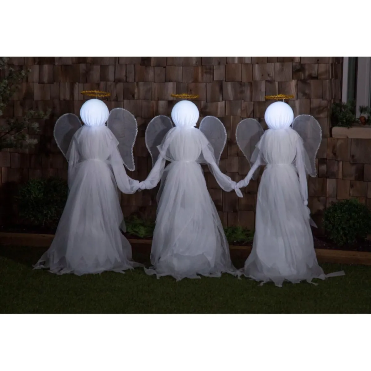 Wind & Weather Illuminated Angel Stakes With 6-Hour Timer - Set Of 3 Discount