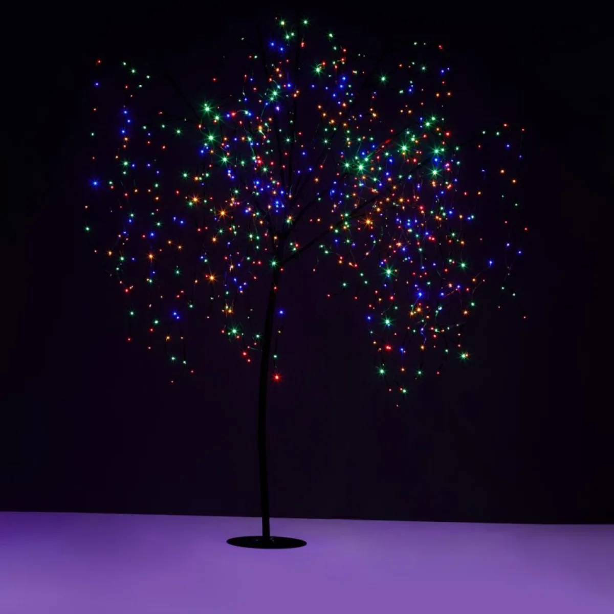 Winter Lane 7' Color Changing Willow Tree White