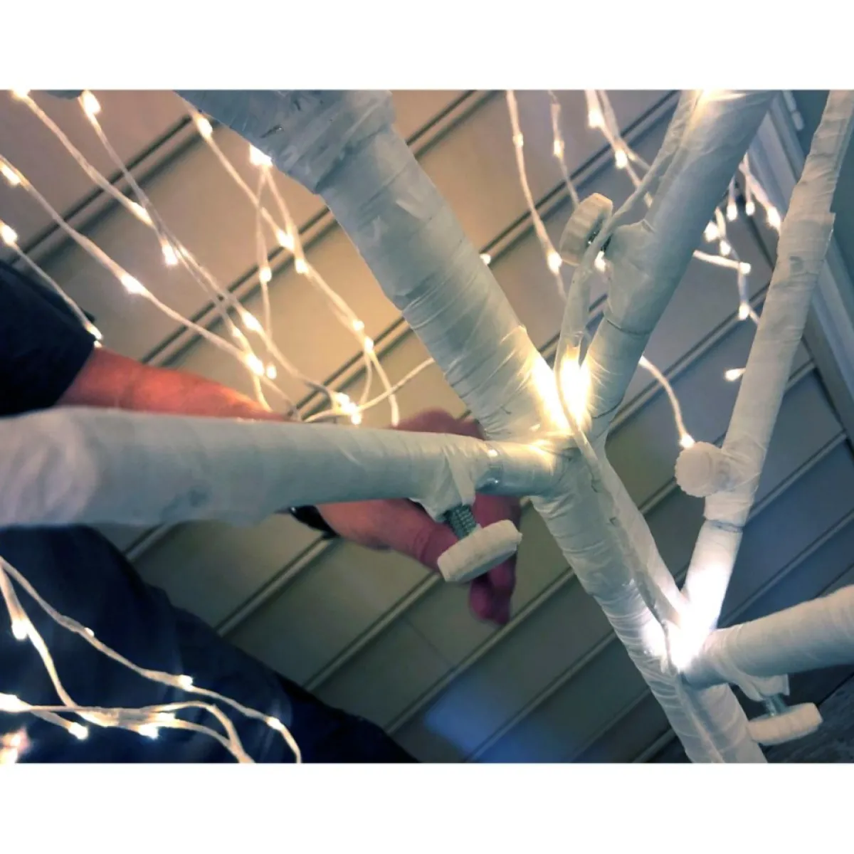 Winter Lane 7' Color Changing Willow Tree White