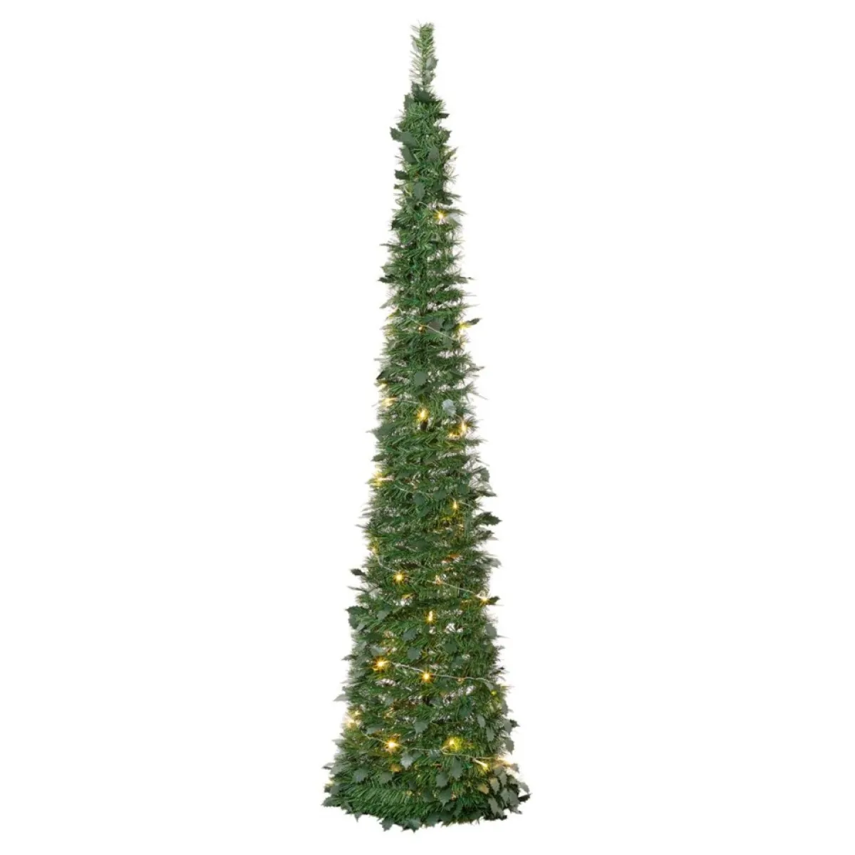 Winter Lane 6' Illuminated Slim Pop-Up Holiday Tree