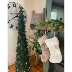 Winter Lane 6' Illuminated Slim Pop-Up Holiday Tree