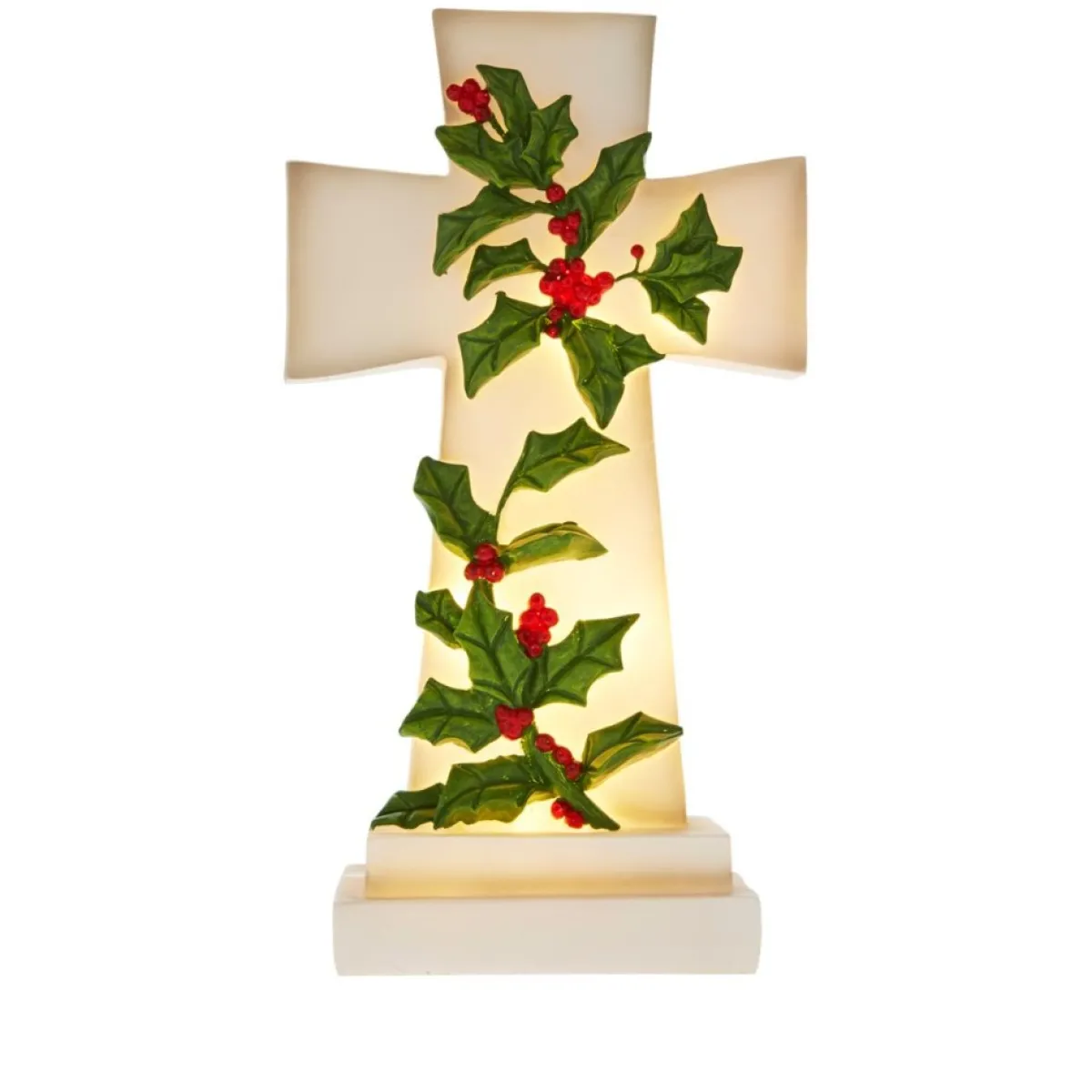 Winter Lane 12" Illuminated Holiday Cross With 6-Hour Timer Best