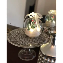 Winter Lane 2 Tabletop Musical Led Ornaments W/Rotating Scene & Timer