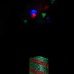 Winter Lane Holiday Glitter Projector Candle With Remote Hot