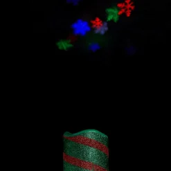 Winter Lane Holiday Glitter Projector Candle With Remote Hot
