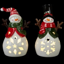 Winter Lane Illuminated Holiday Belly Figures 2-Pack New