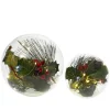 Winter Lane Lit Christmas Floral Spheres & Led Lights - 2-Pack Sale