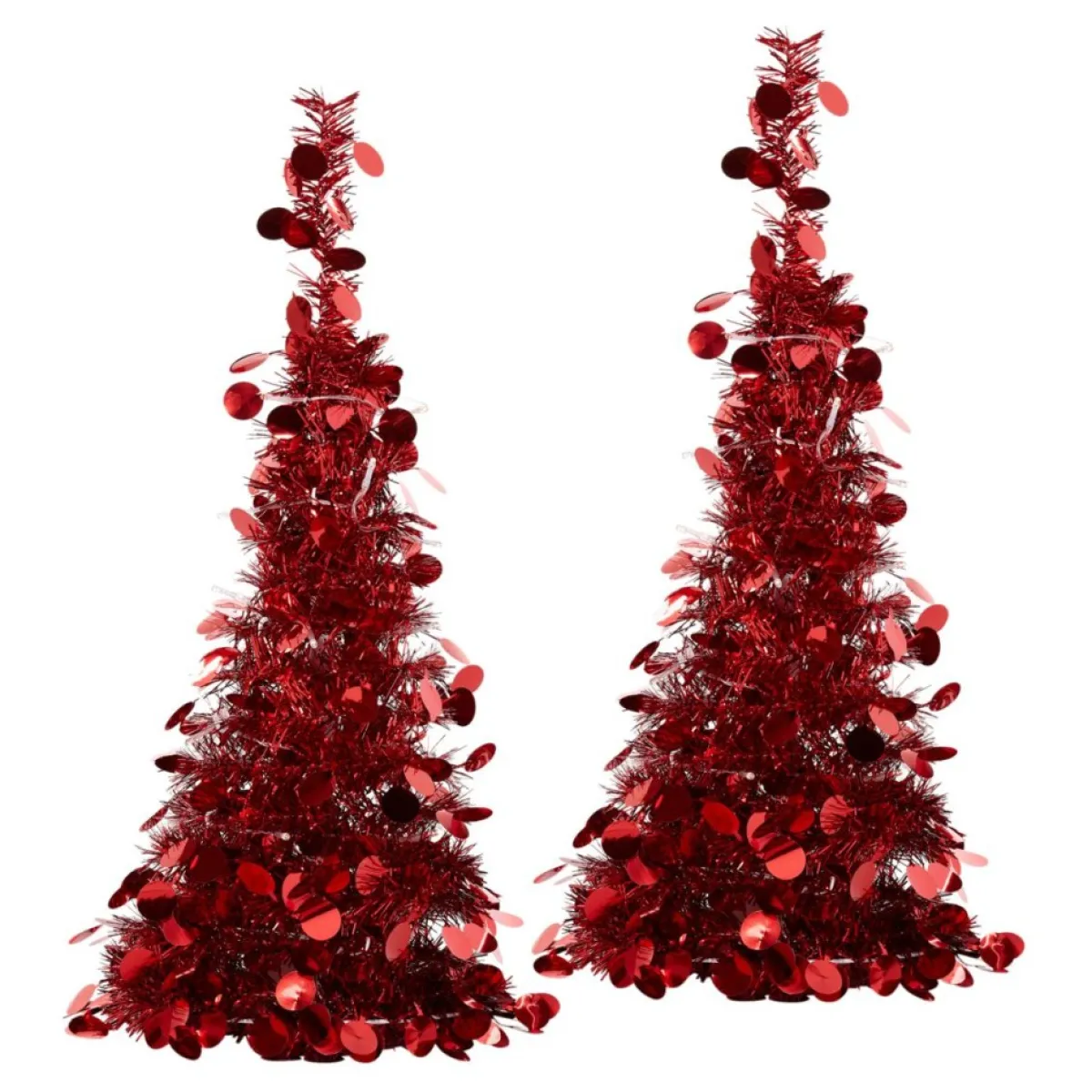Winter Lane 2-Pack 2' Pop-Up Tinsel Holiday Trees Hot