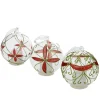 Winter Lane Set Of 3 Glass Ornaments With Flameless Votive Red/Green Online