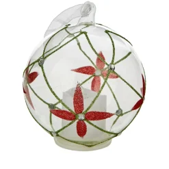 Winter Lane Set Of 3 Glass Ornaments With Flameless Votive Red/Green Online