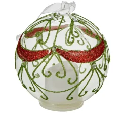 Winter Lane Set Of 3 Glass Ornaments With Flameless Votive Red/Green Online