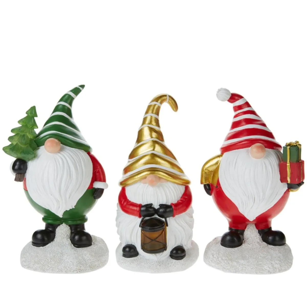 Winter Lane Set Of 3 Led Holiday Gnomes With 4-Hour Timers Online
